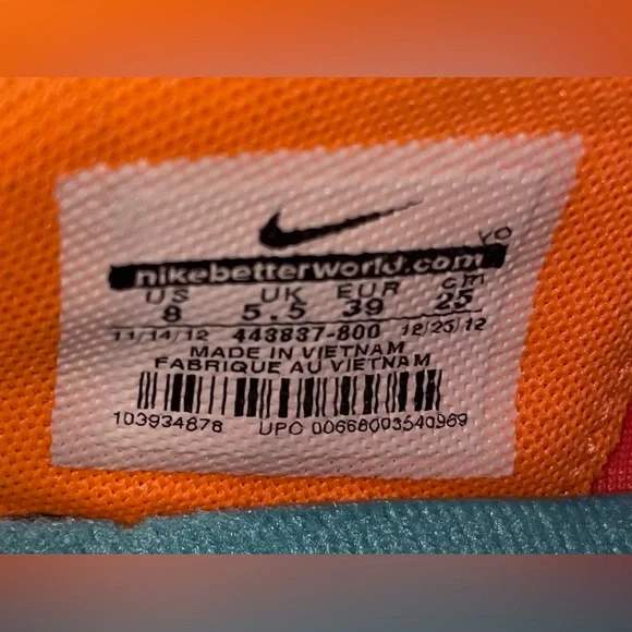 Nike Women's Dual Fusion TR Running Shoe Orange/White Size 8 - Picture 11 of 11